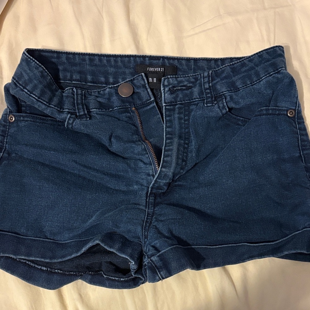 Forever 21 Indigo Blue Denim Jean Shorts